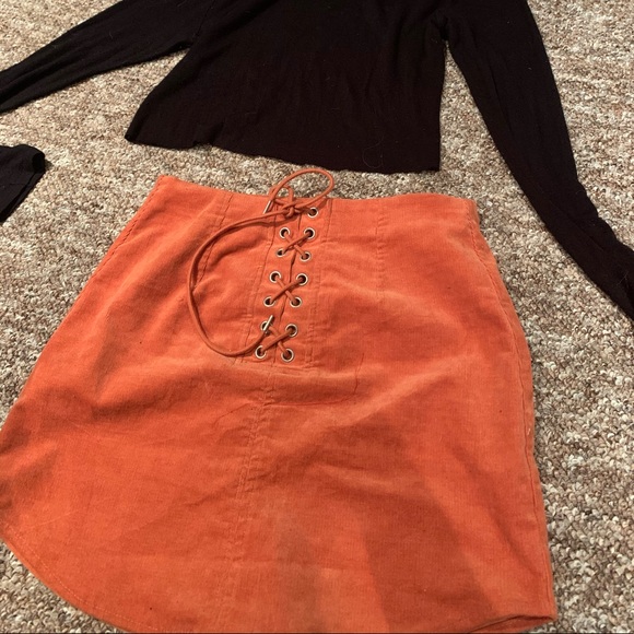 Orange Forever 21 Fall Suede Skirt *2 for $20!!* - Picture 2 of 2